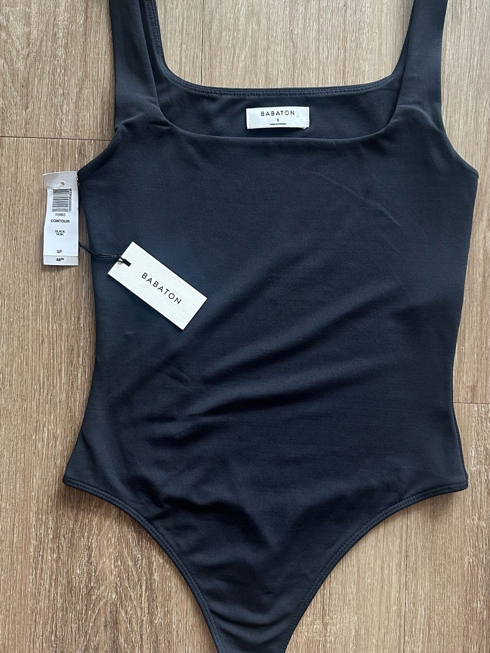 NWT | ARITZIA | BABATON | CONTOUR BLACK THONG TANK BODYSUIT | SIZE SMALL